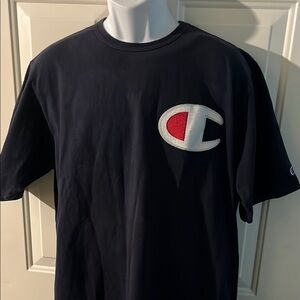 Champion Blue Short Sleeve Tee with Iconic Logo